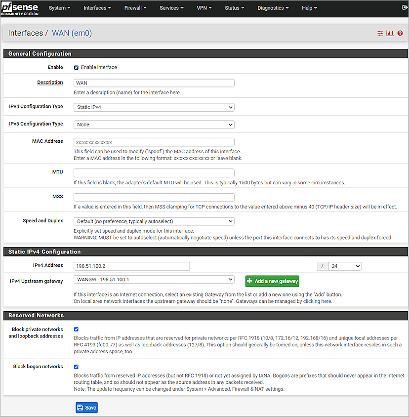 Screenshot of pfSense, picture new1